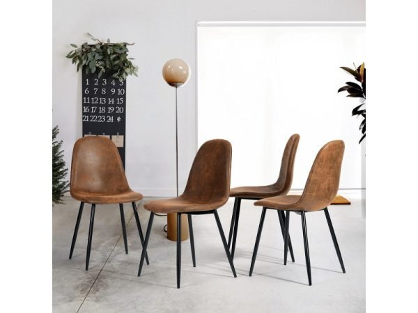 Lot de 4 chaises scandinave salle à manger salon bureau chambre