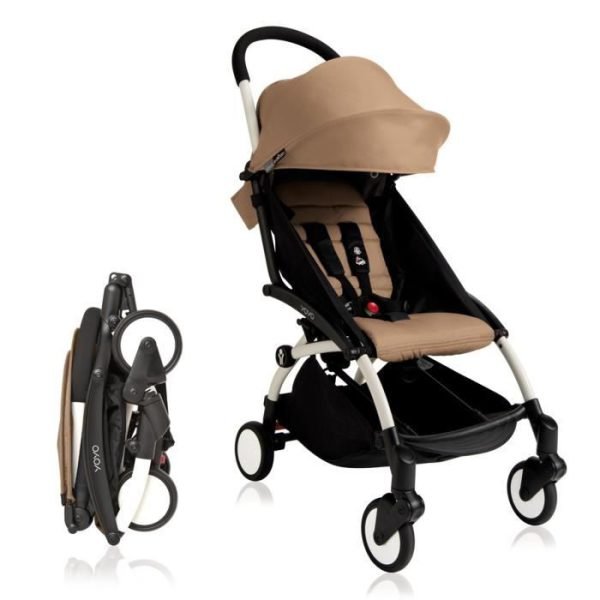 BABYZEN Poussette citadine compacte Yoyo+ blanche/taupe