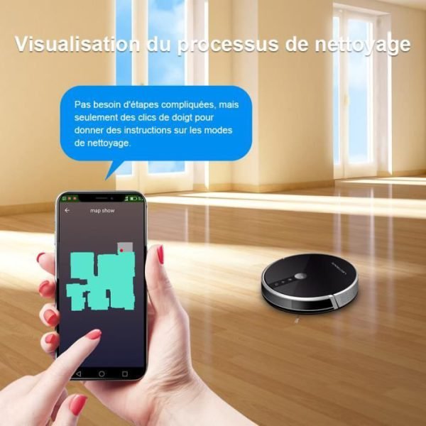 LIECTROUX C30B Aspirateur Robot Nettoyeur, APP Wifi, Navigation – Image 2