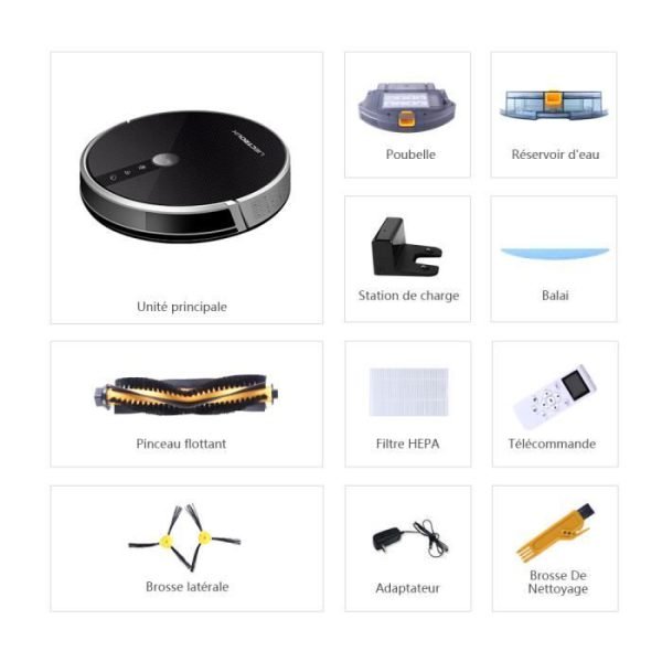 LIECTROUX C30B Aspirateur Robot Nettoyeur, APP Wifi, Navigation – Image 4